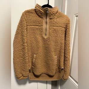 abercrombie and fitch sherpa half zip